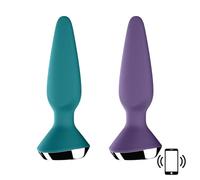 green Satisfyer Plug-ilicious 1 App Controlled Rechargeable Butt Plug - GREEN