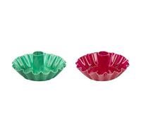 Green Scalloped Metal Holder & Pink Scalloped Metal Holder Bundle
