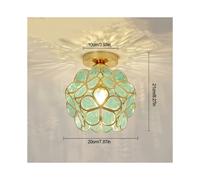 (Green) Scandinavian-Inspired Modern Ceiling Light with Frosted Petal Design