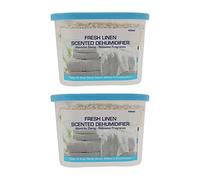 Green Scented Dehumidifier For Home | Helps Prevent Damp, Mildew, Mould and Condensation | Long Lasting | Suitablel for Any Room | 500ML & 400ML (Fresh Linen 400ml, Pack of 2)