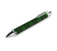 Green Scottish Tartan Plaid Retractable Ballpoint Pen Black Ink Ball Point Pen Work Pens 1 PCS