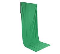 Green Screen Backdrop for Photography, 1x3m Greenscreen Background Sheet for Zoom Meeting, Cloth Fabric Curtain for Party Decor Video Studio Calls Streaming Gaming VR Photoshoot