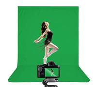 Green Screen Backdrops, Portable Solid Color Photography Backdrops Cloth, 5 x 7 ft Collapsible Green Backdrop Background for Photography, Video Studio