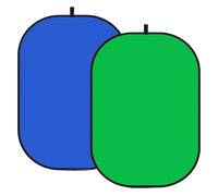 Green Screen Background 1Pcs Two Sides 100 * 150cm / 200 * 150cm 2in1 Collapsible Background Studio Green Screen Oval Reflector Solid White Backdrops For Studio Photo Video Shooting(Blue