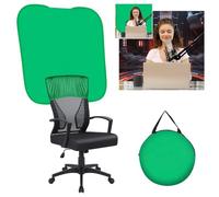 Green Screen Chair,Green Screen Background 1.03 m x 1.01m (3.3ft),Pop Up Portable Chromakey Backdrop with Stand,Collapsible Attachable Panel for Photo & Video Shooting, Live Streaming,Zoom,Gaming
