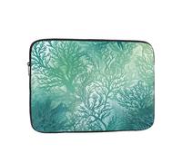 Green Sea Blue Seaweed Laptop Sleeve for Women Men, 13 Inch Waterproof Laptop Bag Lightweight Notebook Computer Cover Bag