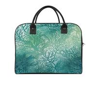 Green Sea Blue Seaweed Laptop Tote Bag Casual Travel Handbag Multi Pocket Shoulder Bags for Work Travel
