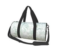 Green Sea Blue Seaweed Large Round Travel Duffle Bag, Full-Print Canvas Weekender with Padded Lining, Multiple Pockets,Detachable Shoulder Strap and Soft Leather Handles
