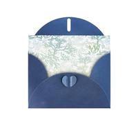 Green Sea Blue Seaweed Print Greeting Cards With Envelopes,Holiday,Birthday,Wedding,And All Occasions