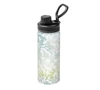 Green Sea Blue Seaweed Printing 18oz Sports Insulated Kettle Drinking Cup Stainless Steel Portable Cup for Gym