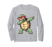 Green Sea Turtle Dabbing with Retro Sunset Eyewear Long Sleeve T-Shirt