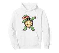 Green Sea Turtle Dabbing With Retro Sunset Eyewear Pullover Hoodie