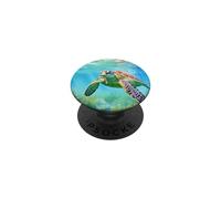 Green Sea Turtle Relaxing Watercolor PopSockets Adhesive PopGrip