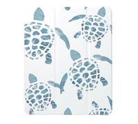 Green Sea Turtles Case Compatible with iPad 9th 8th 7th Generation 10.9 Inch 2021/2019/2018,Funny Cover with Trifold Stand + Pencil Holder for Boys Girls,iPad Air6 11inch 2024