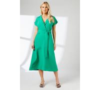 Green Seam Detail Tie Waist Dress Principles Green 16