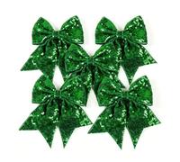 Green Sequin Big Bow Hair Clips Sparkly Glitter Alligator Clips for Women Girls Christmas St. Patrick's Day Hair Accessories for Holiday Party Costume