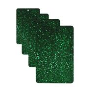 Green Sequin Sparkle Car Air Fresheners Cards Set of 4 Pieces Personalized Car Fresheners Gifts for Men Women Auto Aromatherapy Tablets Hanging Scented Cards for Wardrobe Bathroom