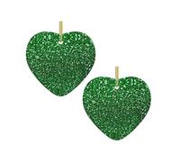 Green Sequin Sparkle Christmas Tree Ceramic Hanging Bauble Personalised Xmas Baubles Cute Christmas Ornaments Gifts For Kids Family Friends