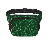 Green Sequin Sparkle Fanny Pack For Women Waterproof Adjustable Belt Bags Waist Pack Fashion Casual Crossbody Bags Bum Bag For Running Workout Hiking Traveling, Black, One Size