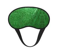 Green Sequin Sparkle Print Blackout Sleep Mask - Side Sleeper Eye Cover, Soft Comfort, Perfect for Travel, Meditation
