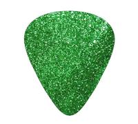 Green Sequin Sparkle Print Guitar Pick for Men Women Triangle Instrument Accessories Plectrums(12pcs One sided)