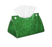 Green Sequin Sparkle Print Long Rectangular Tissue Box Cover Case Decor Holder For Home Car Kitchen Office