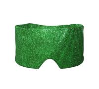 Green Sequin Sparkle Print Sleep Eye and Ear Muffs Mask - Adjustable Yoga Travel Headband, Keep Warm Shading Comfortable Aid