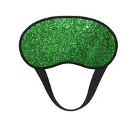 Green Sequin Sparkle Print Soft Comfortable Eye Mask for Sleeping Light Blocking Nap Travel Camping Night Rest