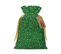 Green Sequin Sparkle Printing 1 Pc Christmas Bag With Drawstring For All Adults To Give Presents Halloween