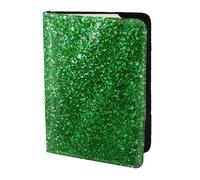 Green Sequin Sparkle Printing Passport Holder, Travel Essentials,Card And Passport Anti Theft Wallet,Sized To Fit All Standard Passports