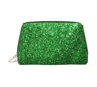 Green Sequin Sparkle PVC Leather Makeup Bag Cosmetic Pouch Travel Organizer Toiletry Clutch