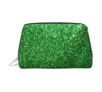 Green Sequin Sparkle PVC Leather Makeup Bag Cosmetic Pouch Travel Organizer Toiletry Clutch