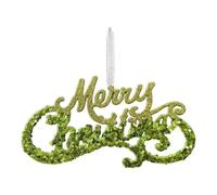 Green Sequined Glitter Snowflake Elk Ballet Girl Butterfly Ornaments,Shatterproof Hanging Decor for Xmas Tree Home Party Decorations(Style 6)