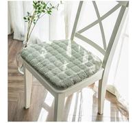 Green,Set of 6,D-Shaped Chair Cushions, Thick Dining Chair Pads with Ties And Removable Chair Cushions, Machine-Washable Chair Pads Cover, 18" X 17", Set of 2/4/6