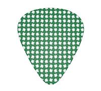 Green Shamrock Pattern St. Patrick'S Day Guitar Picks Includes Thin Medium And Heavy Gauge Unique Guitar Gift For Bass Electric Acoustic Guitars Ukulele (12 Count)