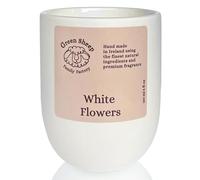 Green Sheep Candles - Small White Jar, Long Burning Relaxing Sleep Scented Vegan & Non Toxic Coconut Wax Candle for Home & Kitchen, Luxury Natural Aromatherapy Gift (White Flowers, 150 ml)