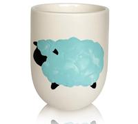 Green Sheep Hand-Painted Scented Candle - Luxury Coconut Wax, Double Wick, Reusable Ceramic Jar | Unique Gift, Long-Lasting, Made in Ireland (Blue, 150 ml)