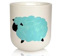 Green Sheep Hand-Painted Scented Candle - Luxury Coconut Wax, Double Wick, Reusable Ceramic Jar | Unique Gift, Long-Lasting, Made in Ireland (Blue, 350 ml)