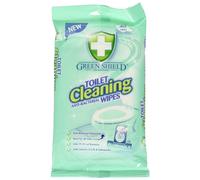 Green Shield 2 x Toilet Cleaning AntiBacterial Flushable 80 Wipes