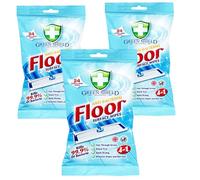Green Shield Antibacterial Extra Large Floor Wipes, Floor Surface Cleaning Wipes for Wood Floor, Dust Magnet Quick Drying & Suitable for All Floors - Tiles, Laminate & Wooden Floor Wipes (72 Wipes)