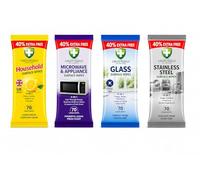 Green Shield Complete Kitchen Pro Wipe Cleaning Kit 4-in-1 Stainless Steel Glass Microwave Household Surface Cleaning Wipes 280 Total
