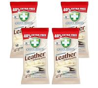 Green Shield Conditioned 4-in-1 Leather Surface Wipes | Fresh Scented Leather Wipes Removes Dirt & Grime with Protecting the Surface | Multi-purpose Use Gives Surfaces an Original Finish (4 Packs)