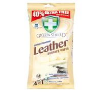 Green Shield Conditioning Leather Surface 70 Wipes Pack, 4-in-1 Large Wipe Cleans Nourishes Protects Restores Leather Sofas Chairs Car Seats Bags Shoes Fresh Scent Gentle Household Care Wipes
