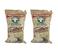 Green Shield Leather Cleaning Wipes, 70 Large Conditioning Cloths, Multi-Surface Leather Care for Sofas, Car Seats & Furniture, Cleans, Conditions & Restores Finish, (Pack of 2)