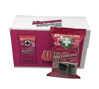 Green Shield Microwave Fridge and Freezer Kitchen Cleaning Wipes 12x 70 Packs: Ideal for Eliminating Odours with a Rapid Antibacterial Action: 840 Kitchen Wipes in Retail Display Box