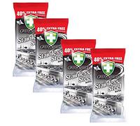 Green Shield Stainless Steel Wipes 4 Packs of 70 = 280 Wipes Cuts Through Kitchen Grease, Removing Stains for Kitchen Appliances