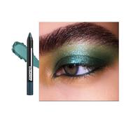 Green Shimmer Eyeshadow Stick, Jungle Green Eye Shadow Pencil, Creamy Metallic Glitter Eye Makeup Crayon, Deep Blue Color Highlight Brightener Pen, Smooth High Pigmented Eyeliner