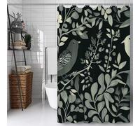 Green Shower Curtain, Bathroom Curtain with 12 Hooks | Waterproof Polyester | Rustproof Eyelets | Weighted Hem | Machine Washable | Quick Dry | Bathroom Accessories Decor | 100x140cm Cartoon Y#460