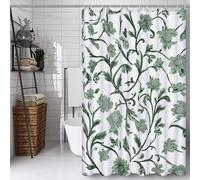 Green Shower Curtain, Bathroom Curtain with 12 Hooks | Waterproof Polyester | Rustproof Eyelets | Weighted Hem | Machine Washable | Quick Dry | Bathroom Accessories Decor | 200x300cm Texture Y#233