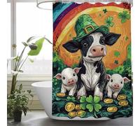 Green Shower Curtain for Bathroom, Includes 12 Pcs Hooks, Waterproof Polyester Fabric, Rustproof Eyelets, Weighted Hem, Machine Washable, Quick Dry, Bathroom Decor Curtains 100 x 180 Animal, y28l